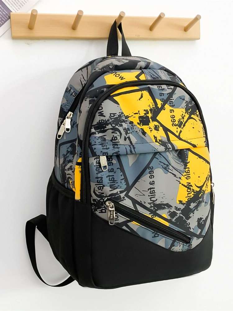 Colorblock  Men Backpacks 8743