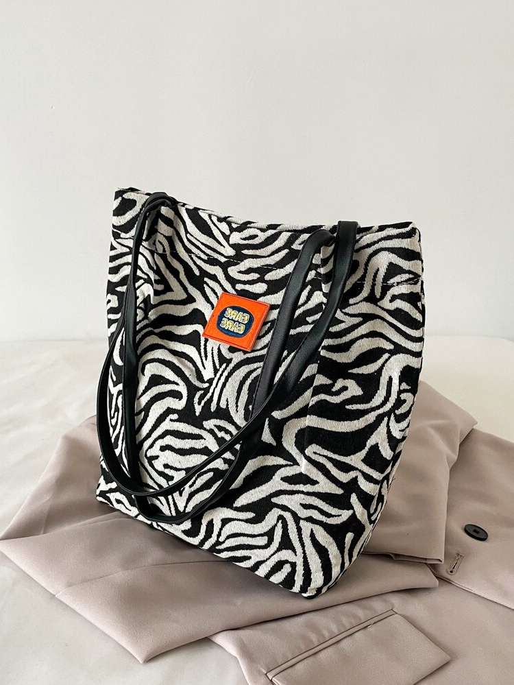   Zebra Stripe Women Tote Bags 2169