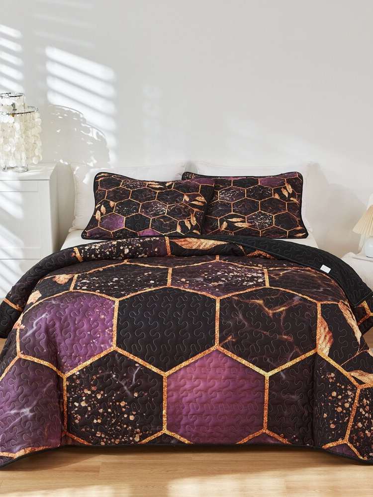  Geometric Bedspread  Sets 1363