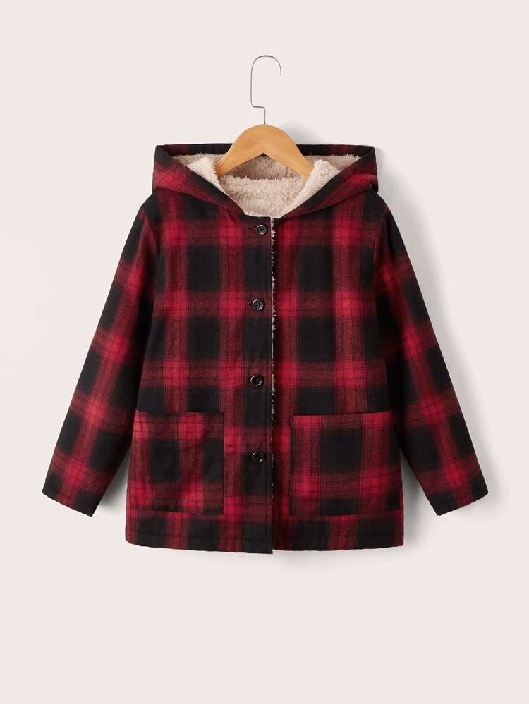 Hooded Tartan Pocket Boys Clothing 9122