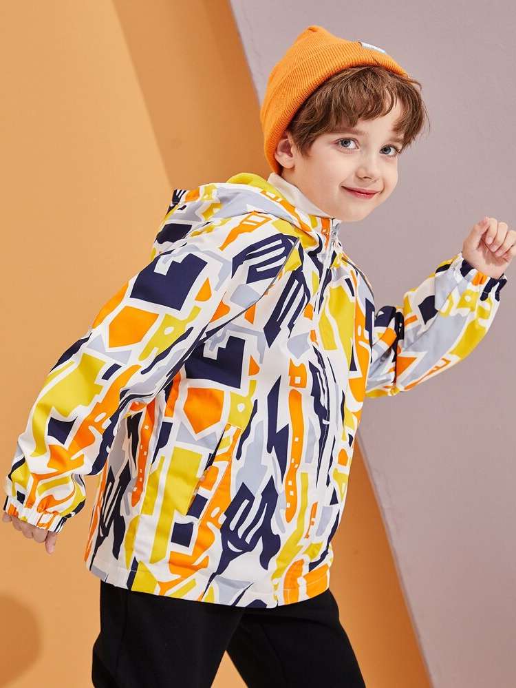 Regular Long Sleeve Zipper Boys Clothing 7214