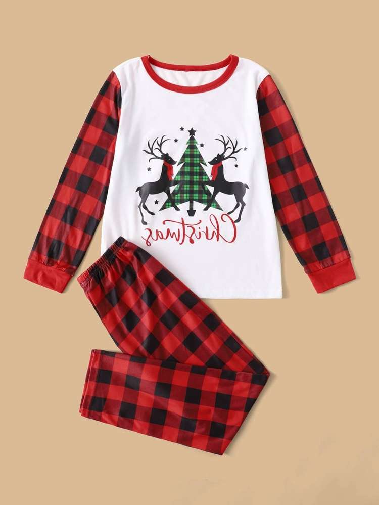 Round Neck Christmas Kids Underwear  Sleepwear 304