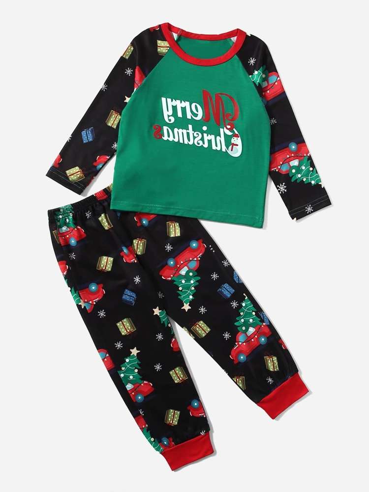  Long Sleeve Cute Christmas Kids Underwear  Sleepwear 8302