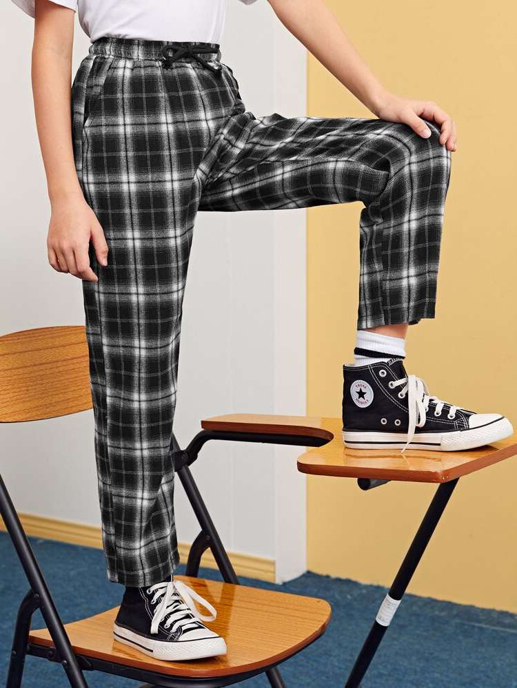  Plaid Preppy Boys Pants 5335