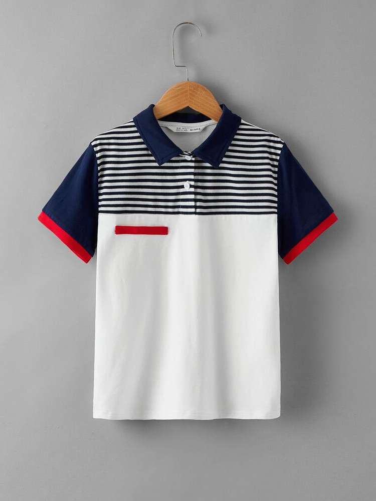 Striped Multicolor Polo Kids Clothing 37