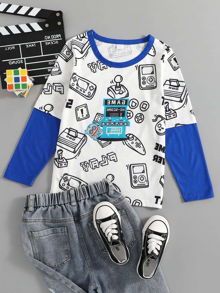  Letter Long Sleeve Kids Clothing 8293