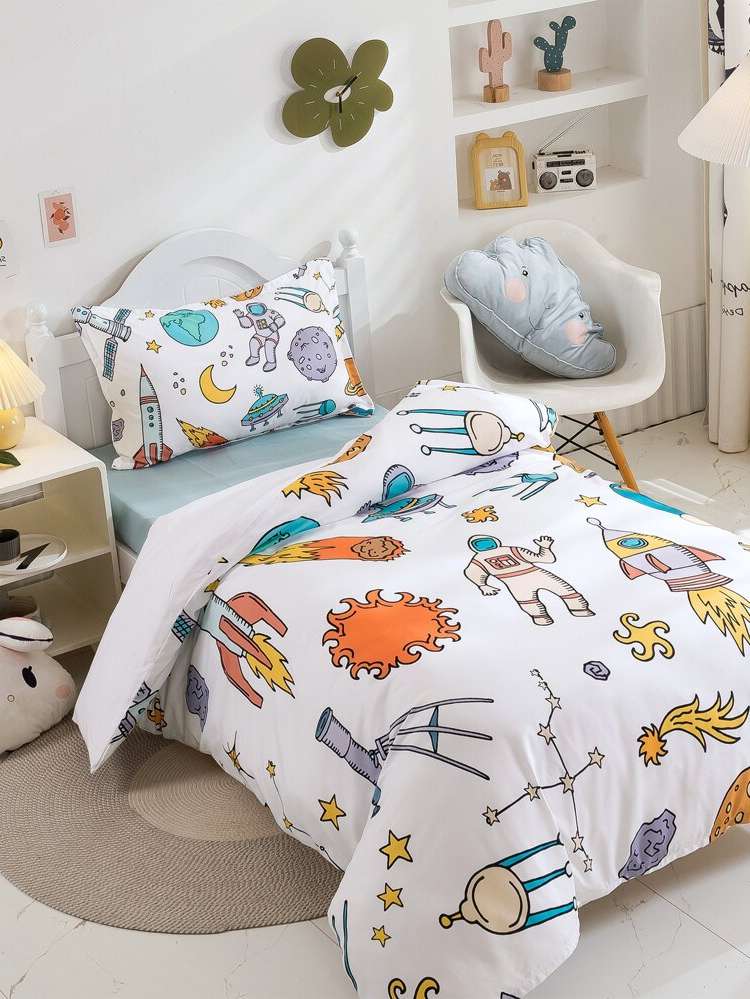 Multicolor  Cartoon Duvet Covers Sets 2866