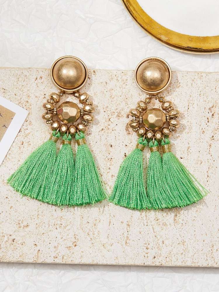  Tassel Multicolor Vacation Earrings 9684