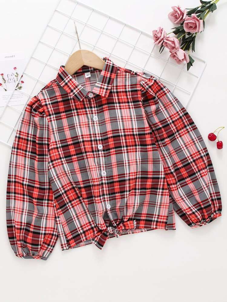 Multicolor Regular Plaid Girls Clothing 234