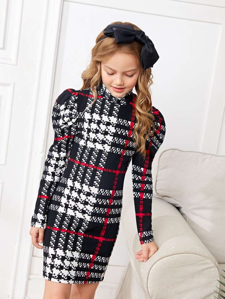 Dressy Multicolor Long Sleeve Girls Dresses 352