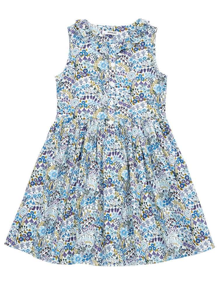 Ditsy Floral Sleeveless Round Neck Regular Fit Girls Clothing 692