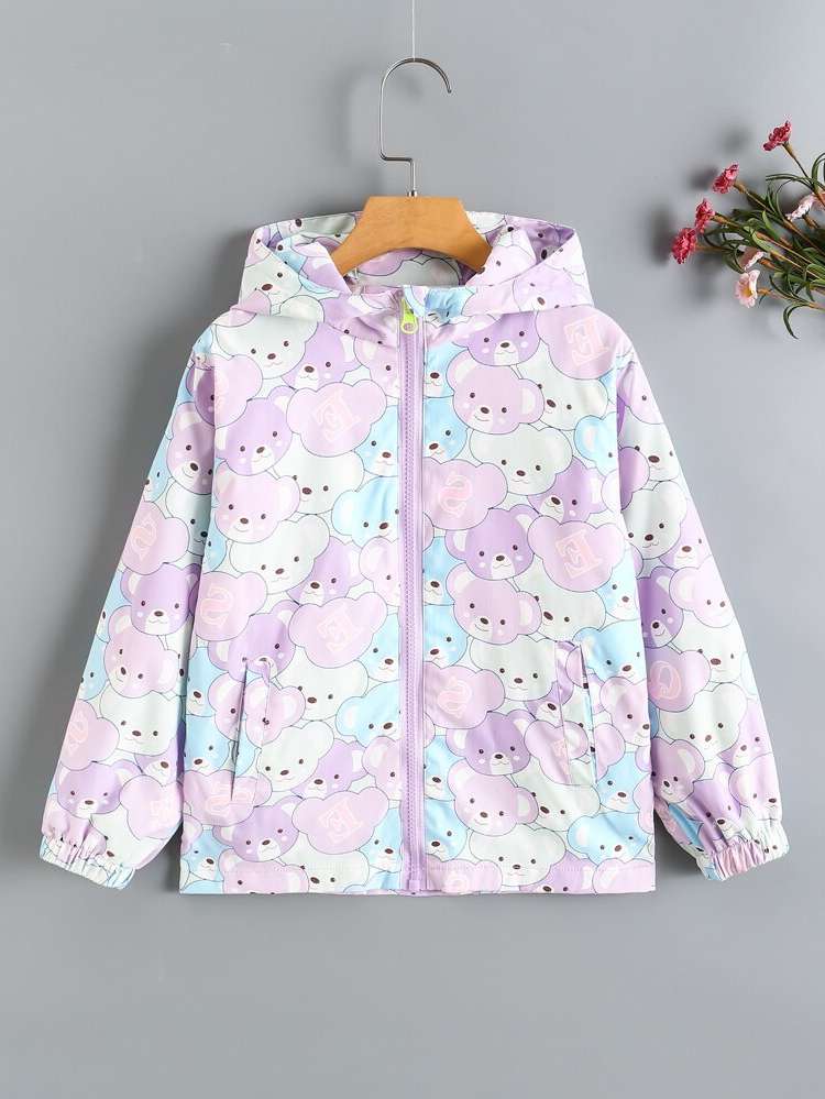  Long Sleeve Cartoon Regular Fit Girls Jackets 4860