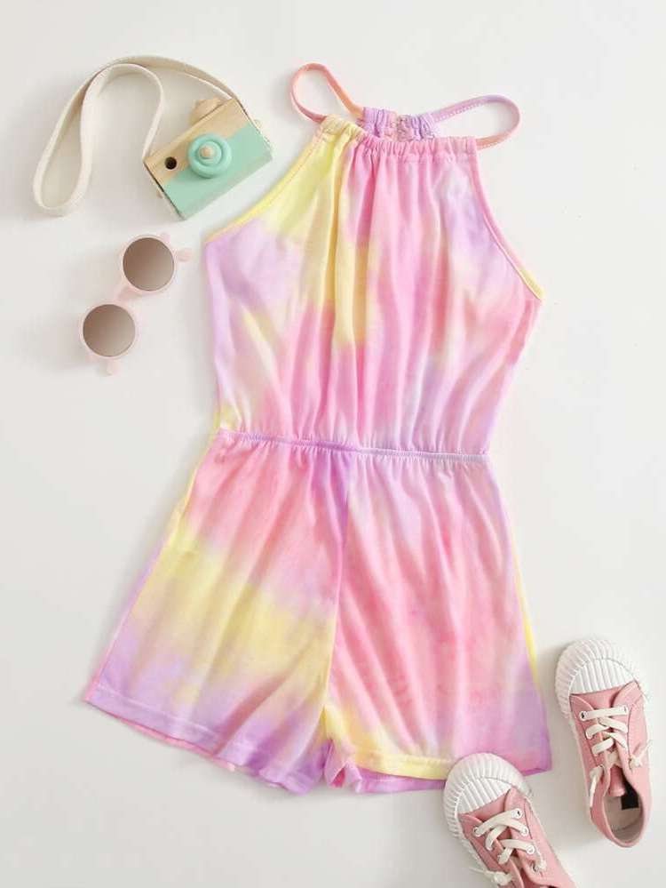  Tie Dye Sleeveless Girls Clothing 1803