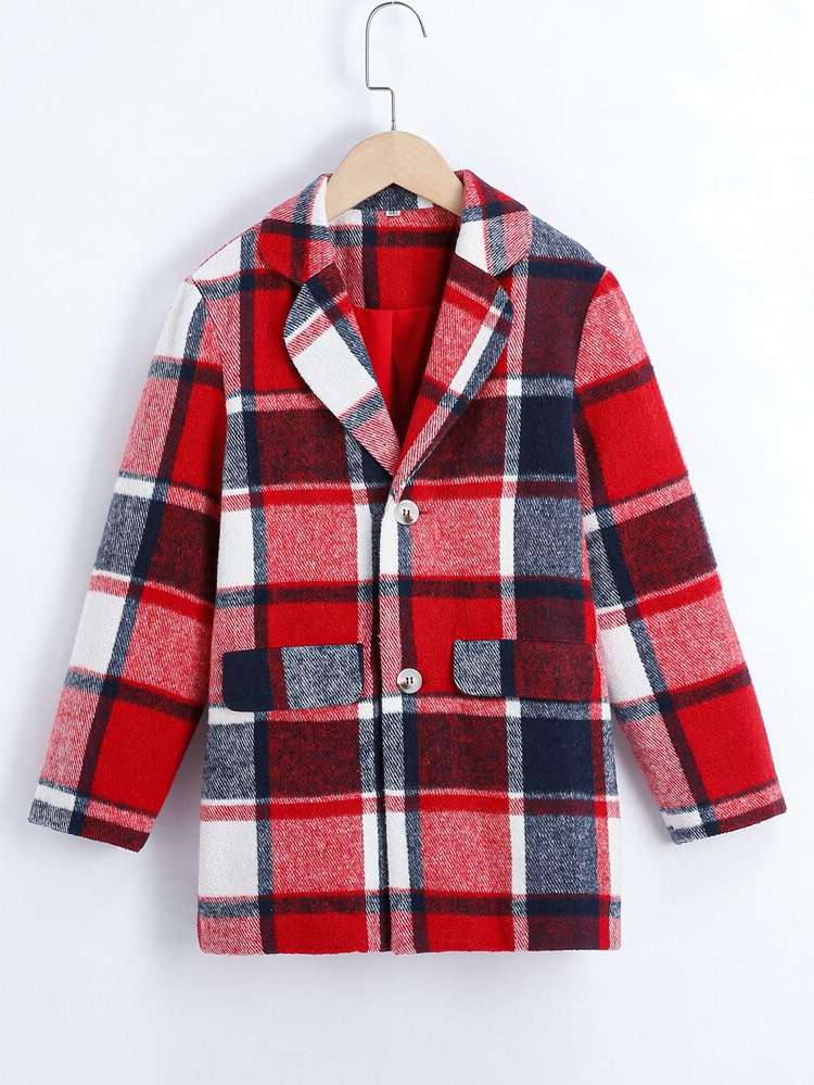  Long Sleeve Plaid Kids Clothing 8365