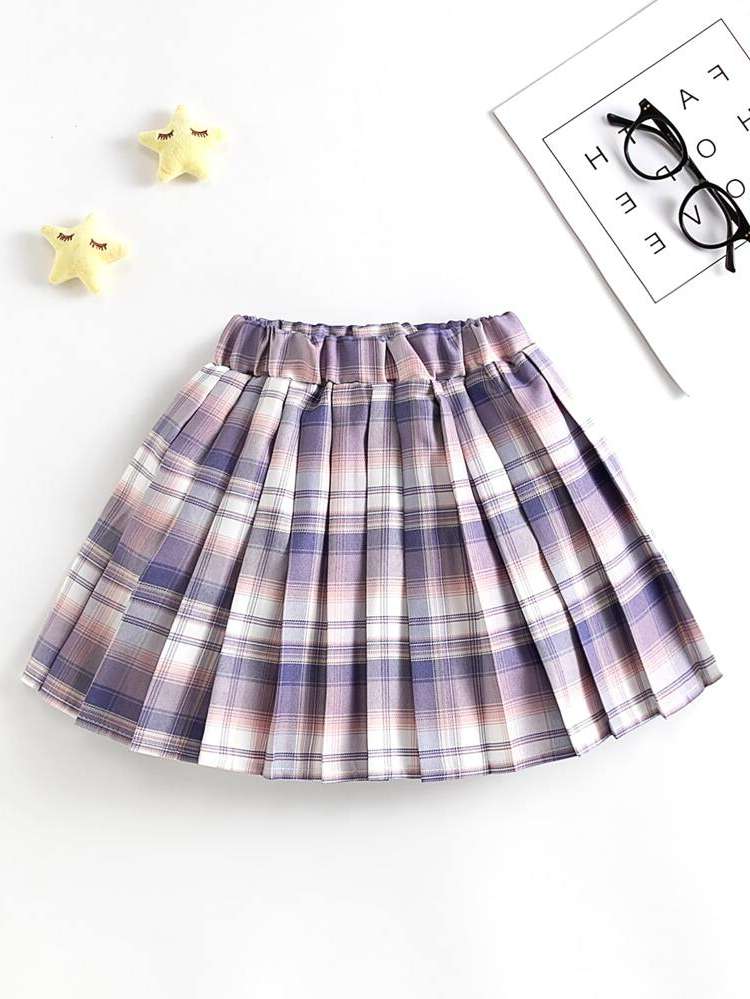 Preppy Multicolor Short Girls Skirts 5425