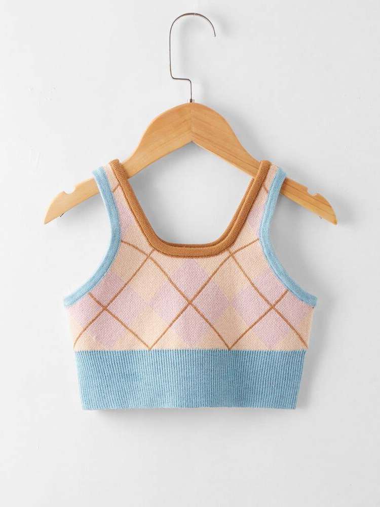 Crop Scoop Neck Girls Clothing 6703