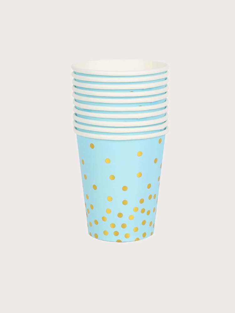  Polka Dot Multicolor Disposable Tableware 5979