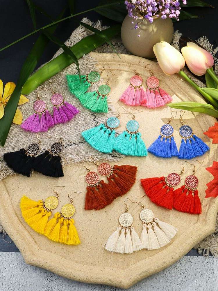 Multicolor Vacation Tassel Jewelry 4635