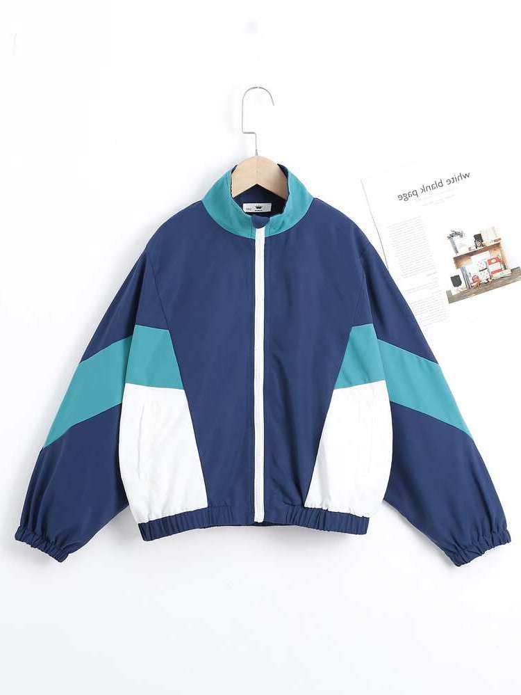 Stand Collar Casual Regular Long Sleeve Boys Clothing 494