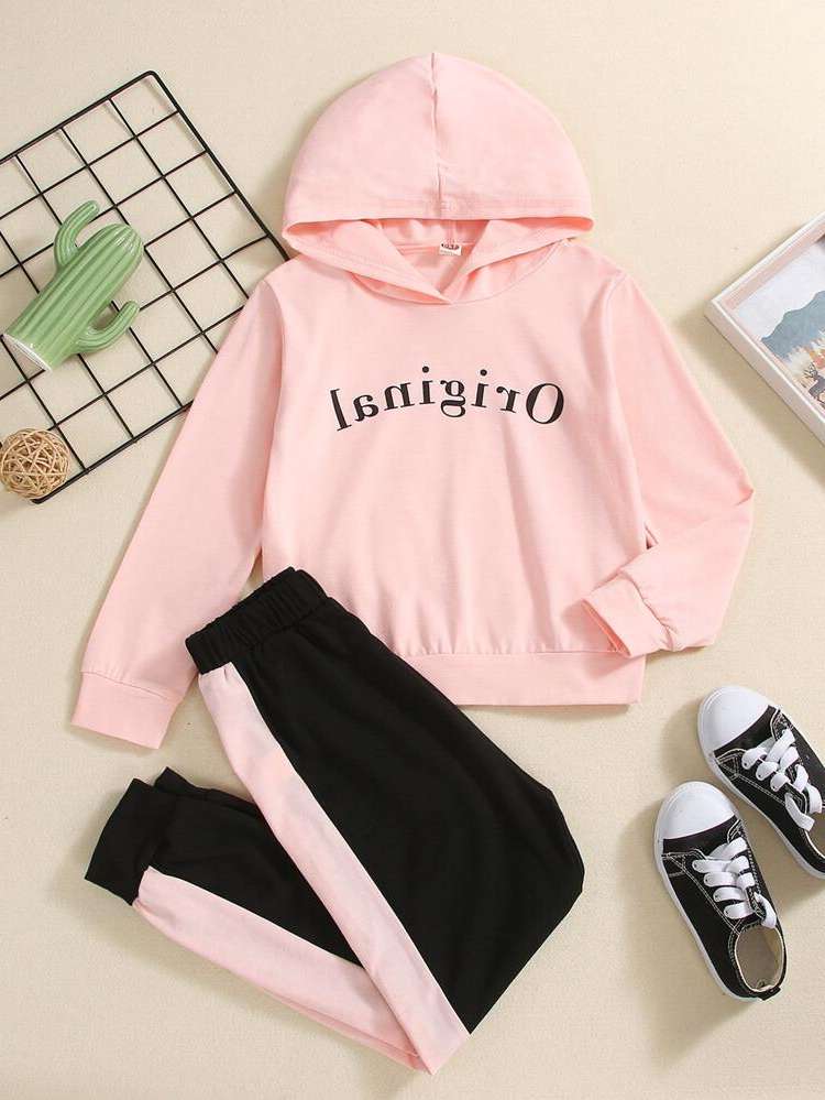  Hooded Casual Multicolor Girls Clothing 808