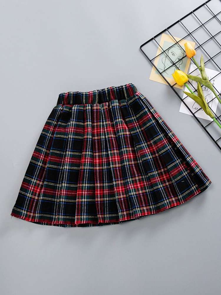 Pleated Tartan Girls Clothing 3663