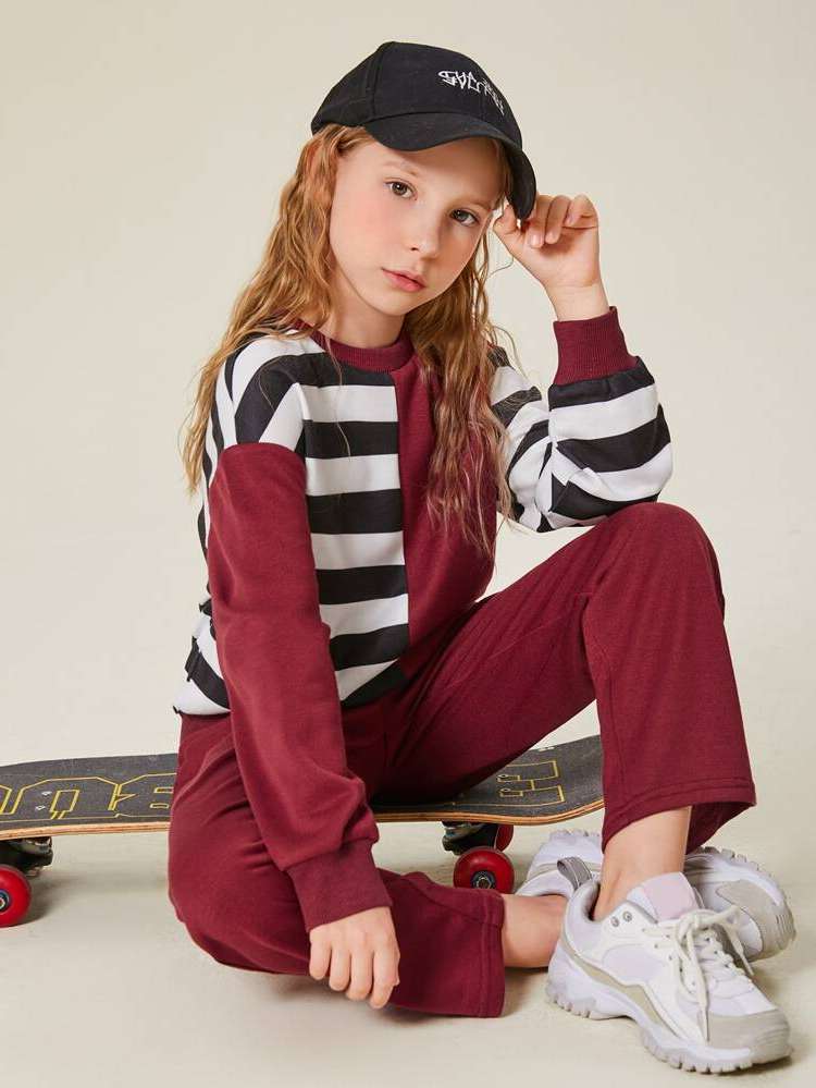 Casual  Round Neck Girls Clothing 9146