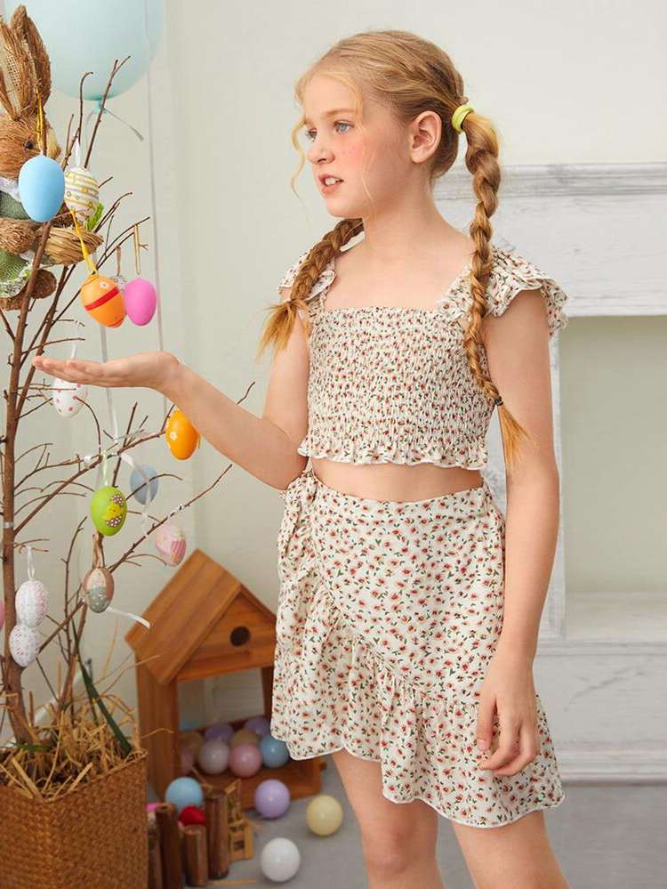 Sleeveless Multicolor Boho Regular Fit Kids Clothing 55