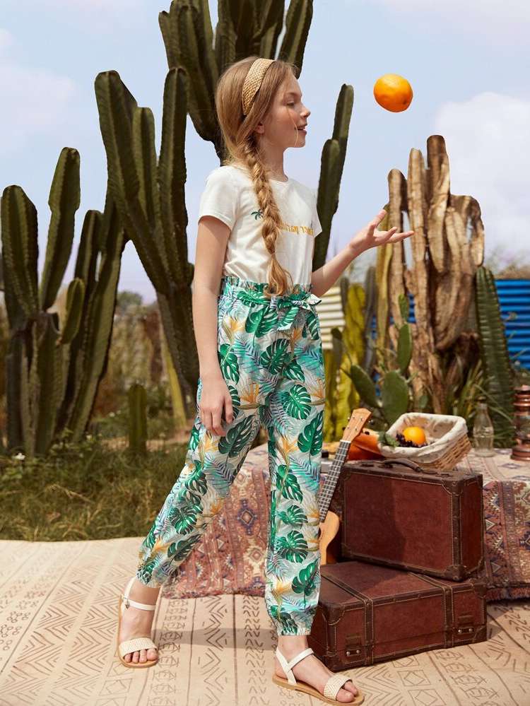  Boho Multicolor Tropical Girls Clothing 5871