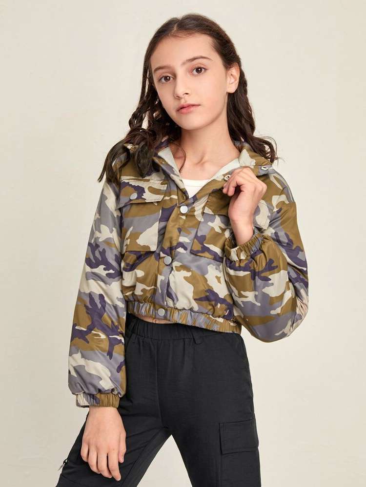  Crop Pocket Multicolor Kids Clothing 393