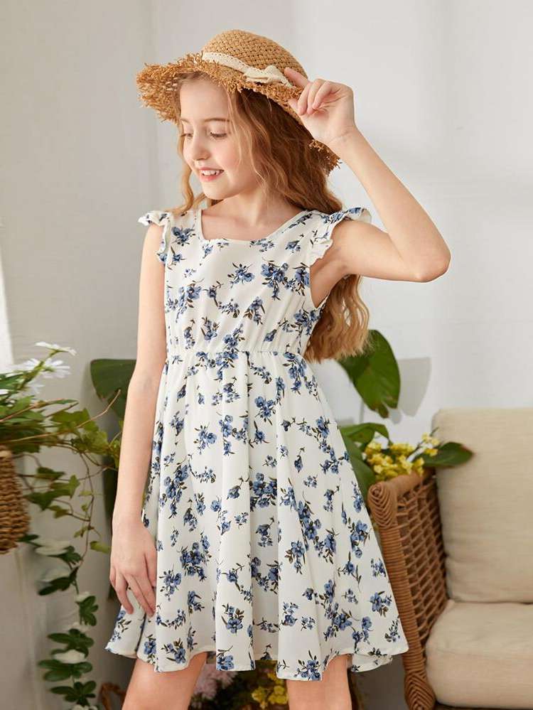  Scoop Neck Boho Cap Sleeve Girls Clothing 939