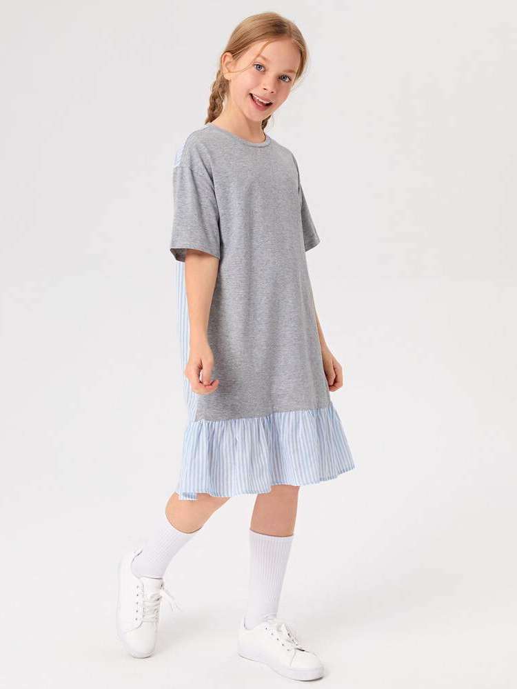 Multicolor Midi Casual Regular Fit Girls Clothing 82