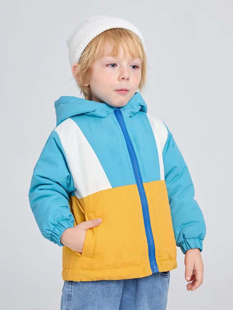 Long Sleeve Regular Fit Colorblock Toddler Boys Clothing 8800