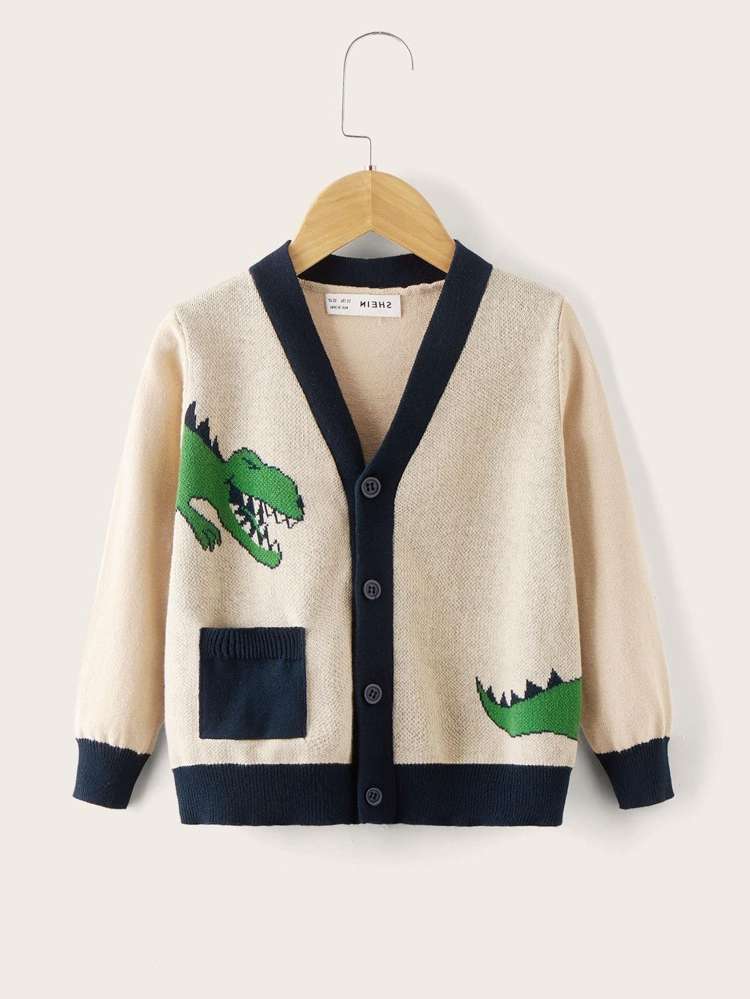 Casual Dinosaur Regular Fit Long Sleeve Kids Clothing 354