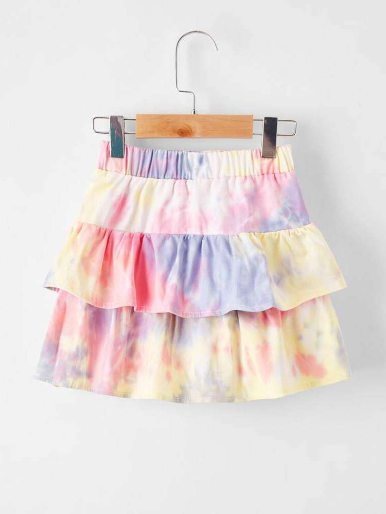  Multicolor Tiered Layer Short Kids Clothing 2887