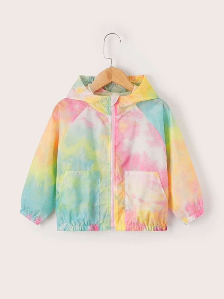  Long Sleeve Regular Tie Dye Toddler Girls Outerwear 9714