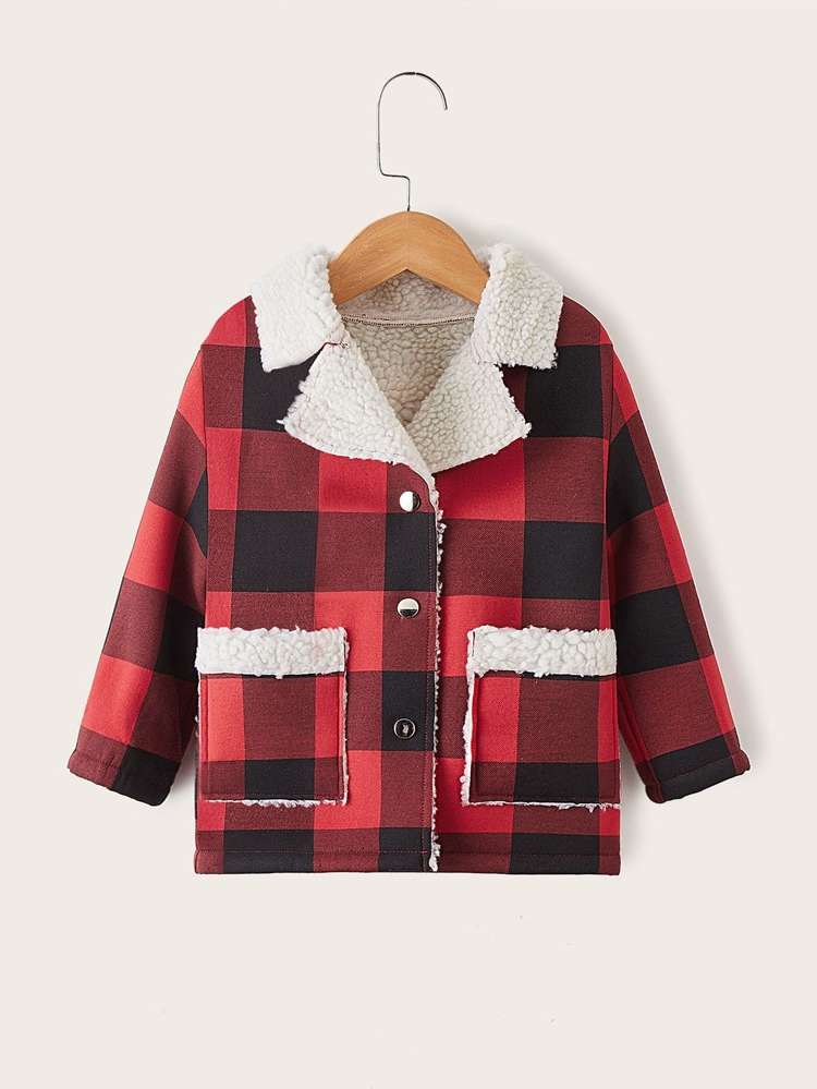 Plaid Long Sleeve Regular Fit Toddler Boys Outerwear 708