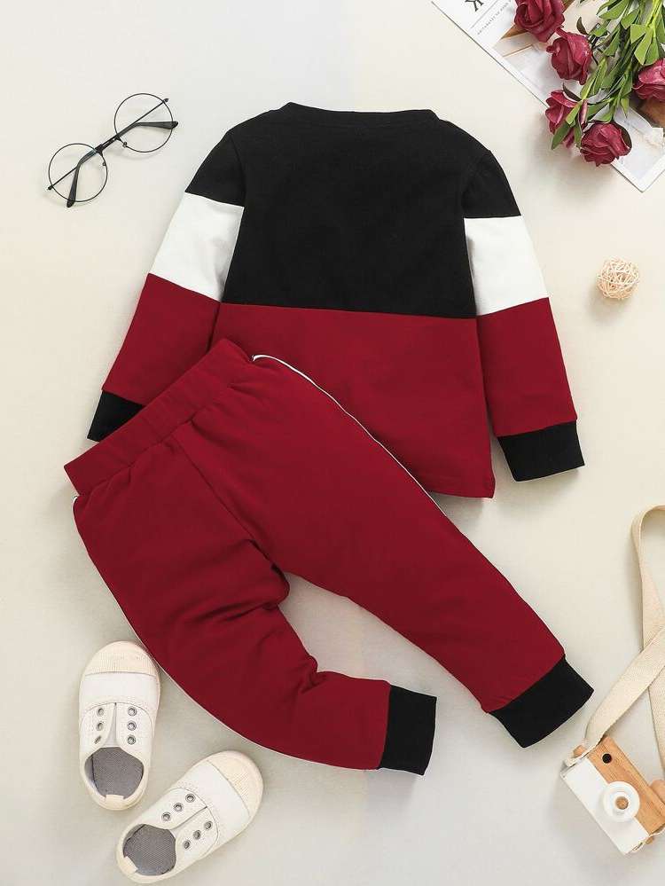 Sporty Multicolor Striped Kids Clothing 5743