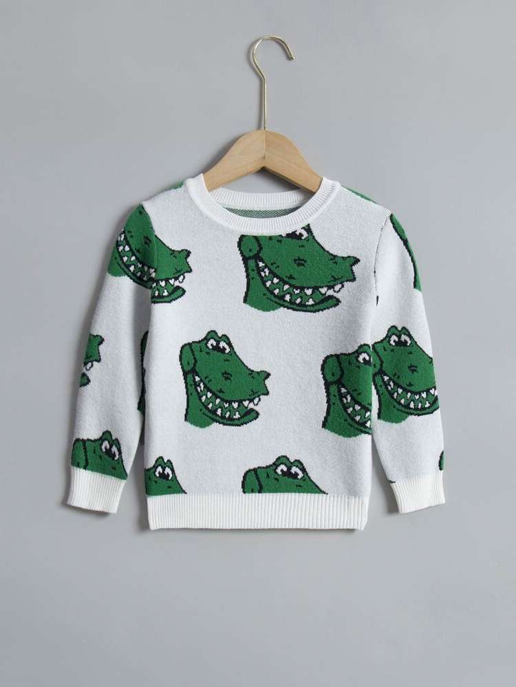 Dinosaur Round Neck Multicolor Toddler Boys Clothing 503