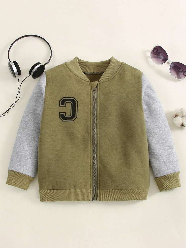  Casual Zipper Letter Kids Clothing 3926