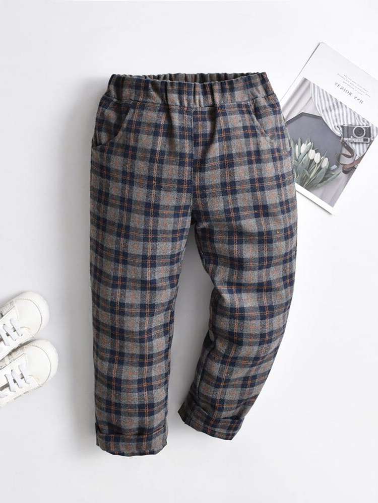 Long Plaid Multicolor Toddler Boys Clothing 7211