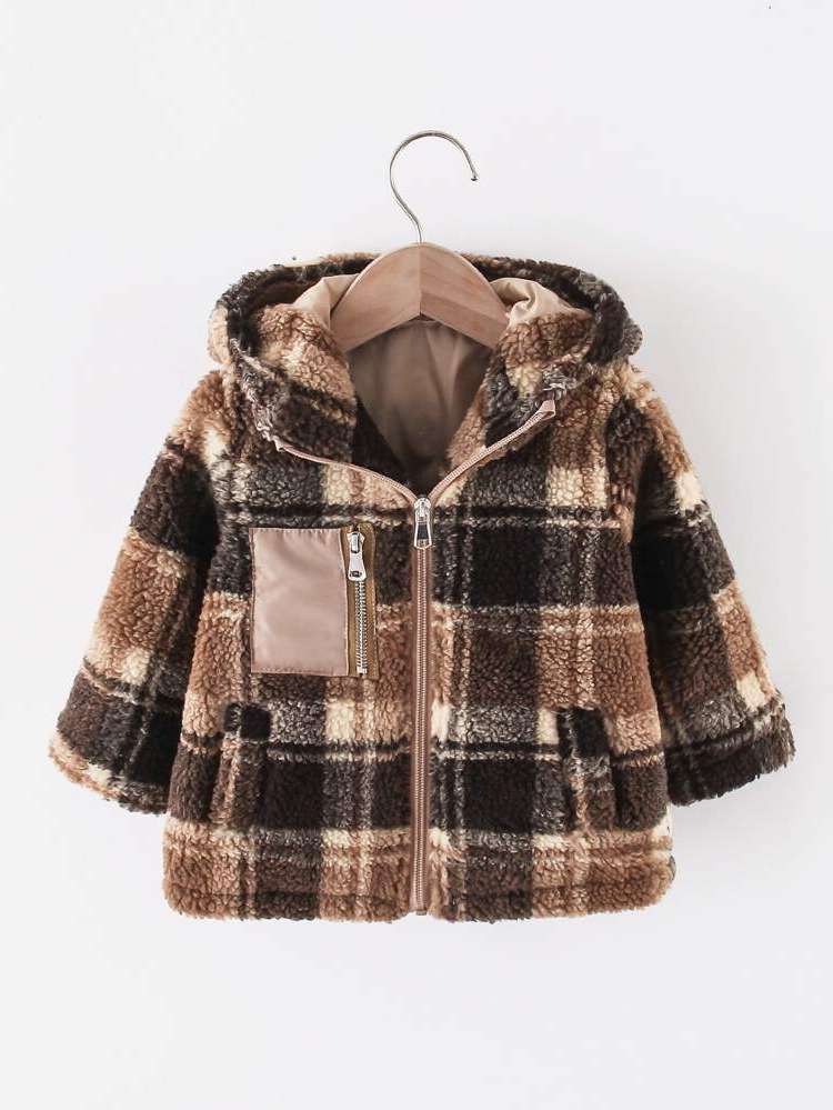 Regular Multicolor Long Sleeve Plaid Toddler Boys Outerwear 1917