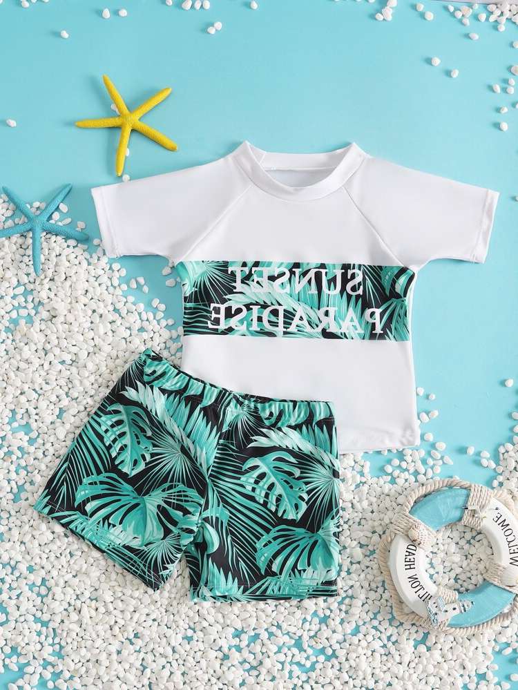  Tropical High Neck Toddler Boys Clothing 7236