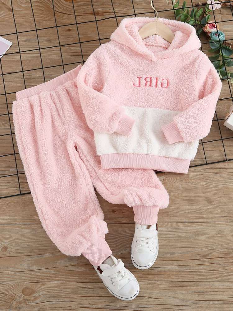  Regular Fit Embroidery Casual Toddler Girl Two-piece Outfits 693