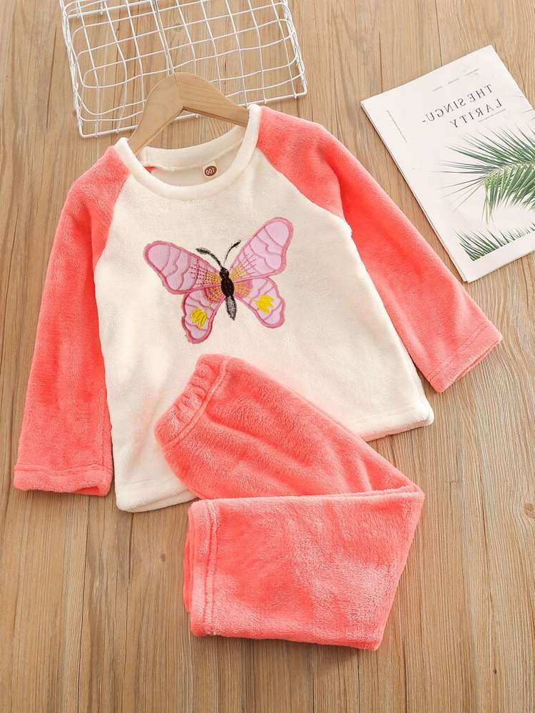 Multicolor Round Neck Regular Fit Toddler Girls Clothing 1981