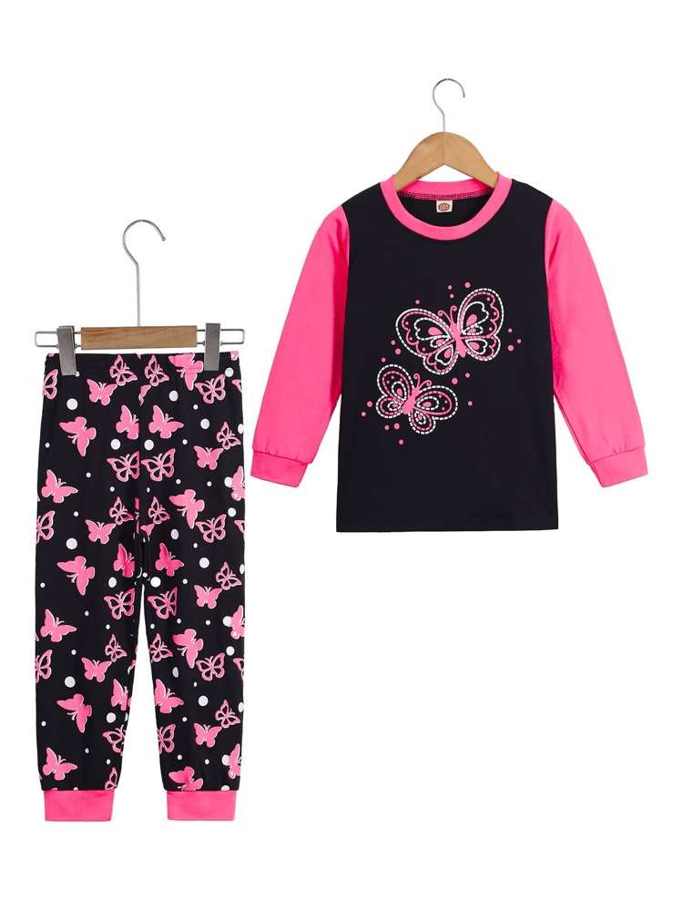 Round Neck Casual Regular Fit Toddler Girls Clothing 8431