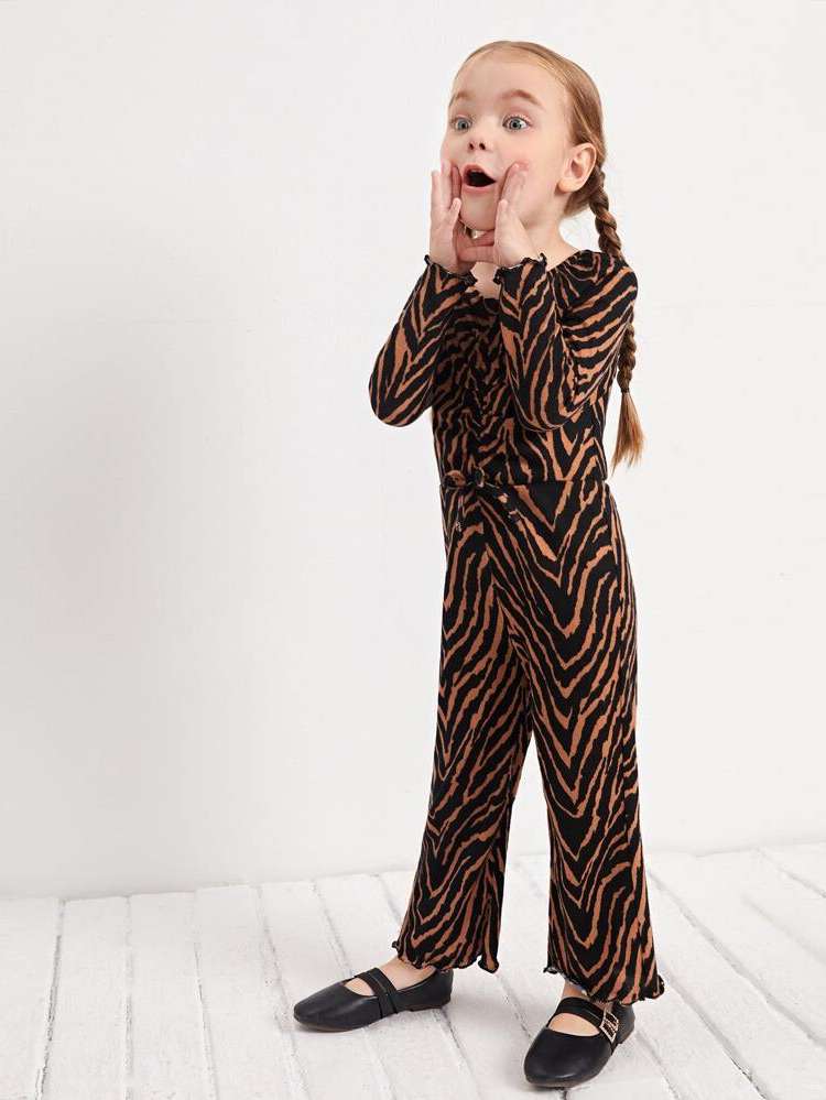  Long Zebra Stripe Collar Toddler Girls Clothing 974