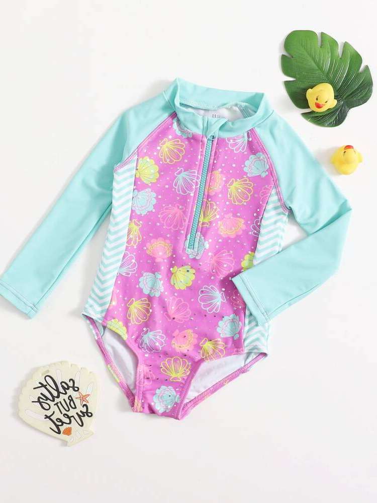  High Neck Multicolor Toddler Girls Clothing 3146