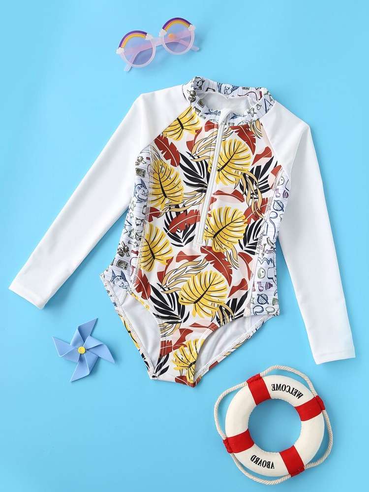 Boho Zipper High Neck Toddler Girls Clothing 1156