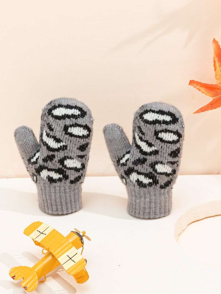   Leopard Kids Hats  Gloves 7461