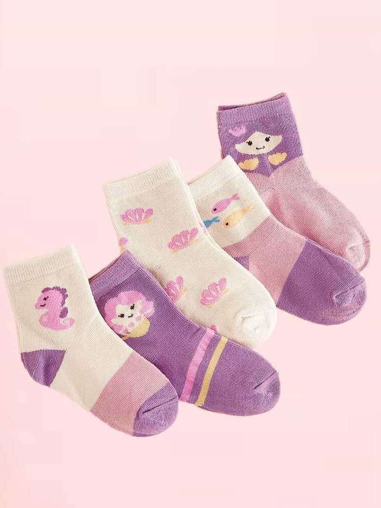 Multicolor Cartoon Kids Socks 9399